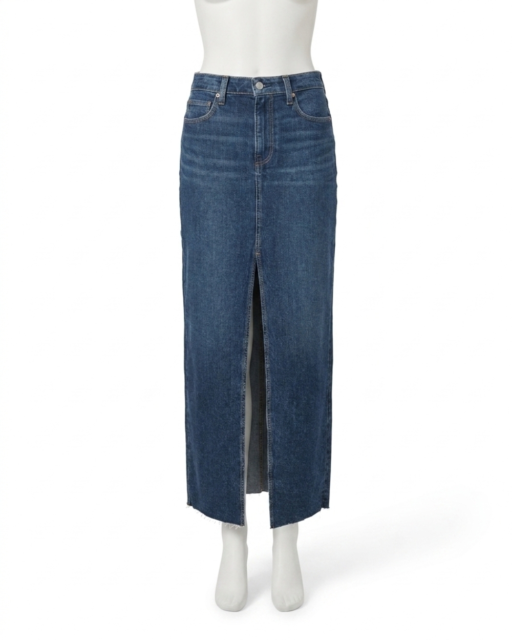 NEW PAIGE angela maxi skirt in denim 1086